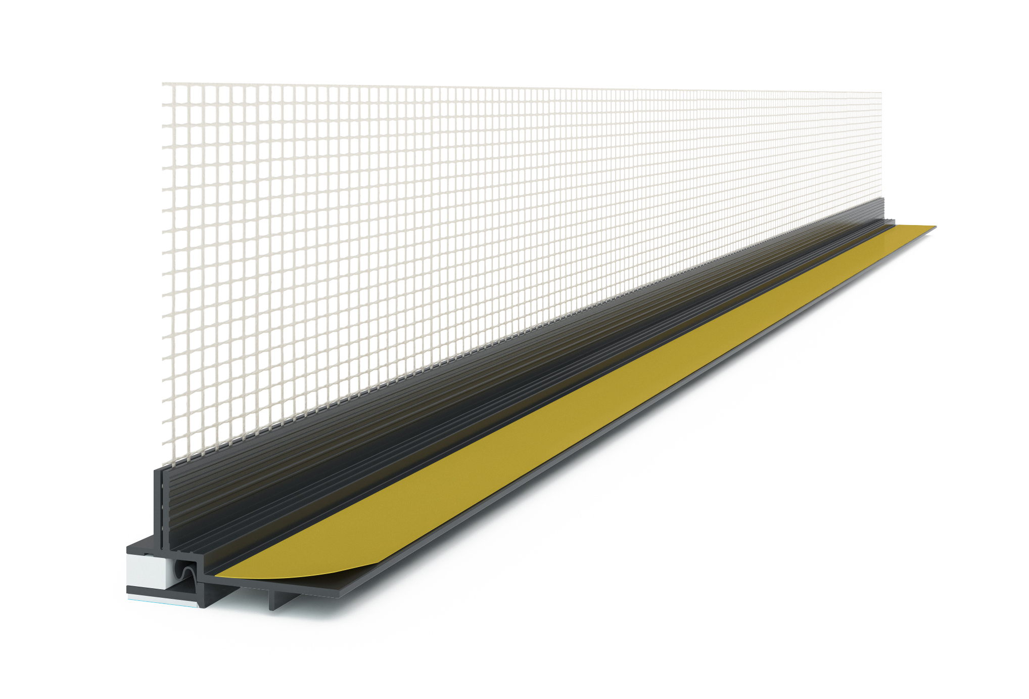 Profil APU 3D okenný s páskou 9mm+siet dl. 2,6 m ANTRACIT